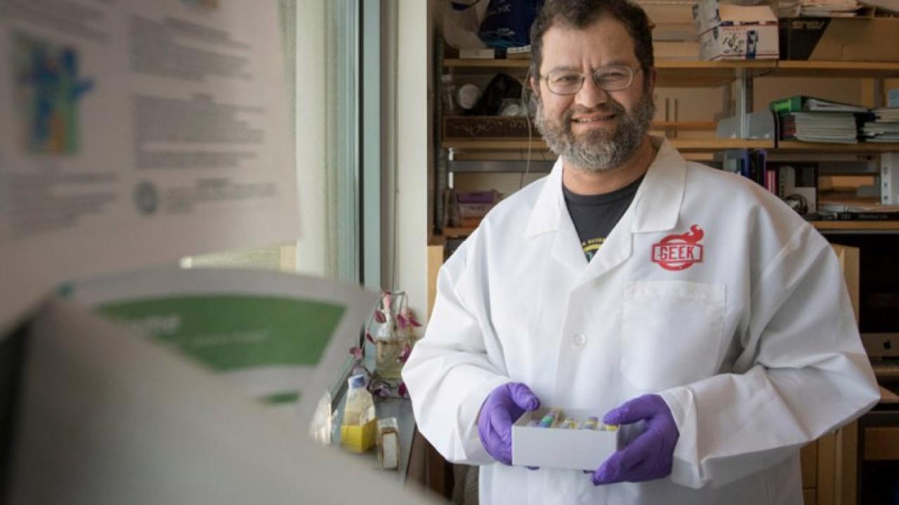 Dr. Eisen in his lab at the UC Davis Genome Center, Photo Courtesy of Andria Hautamaki