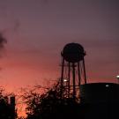 UC Davis water tower sunset